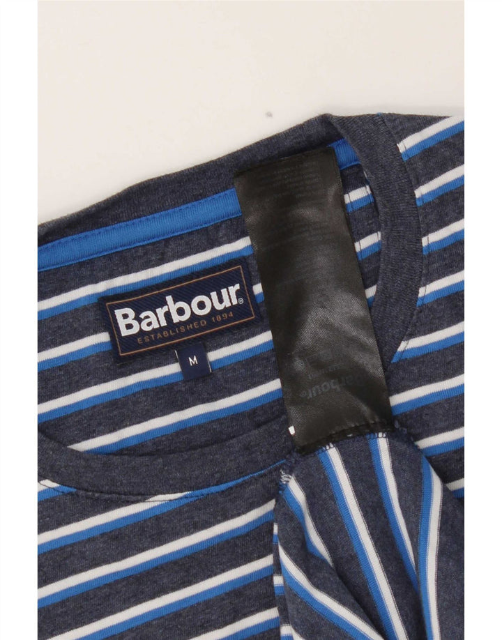 Barbour Herren-T-Shirt-Oberteil, mittelgroß, marineblau, gestreift, Baumwolle