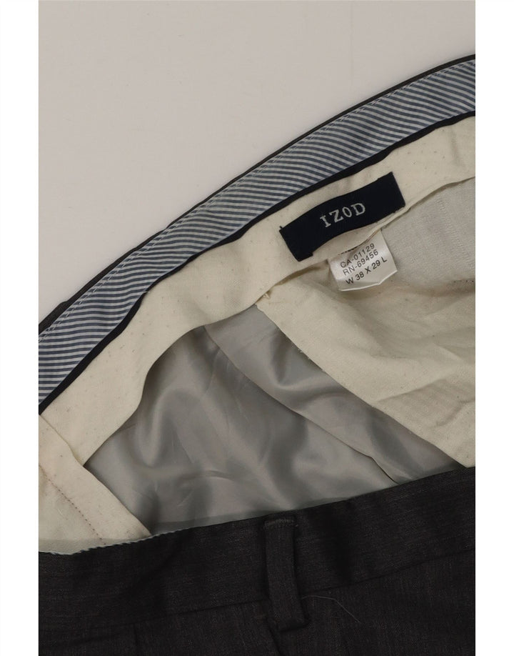 IZOD Herren-Anzughose mit Pegged-Anzug, W38, L29, graue Wolle