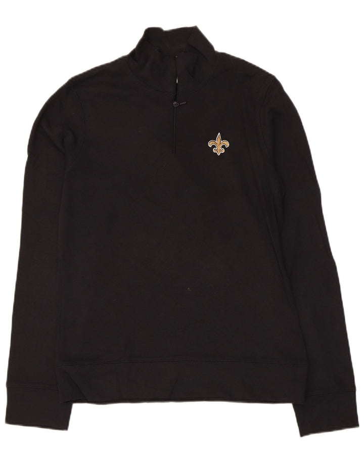 Reebok Damen New Orleans Saints Pullover Trainingsanzug Top UK 10 Small Schwarz