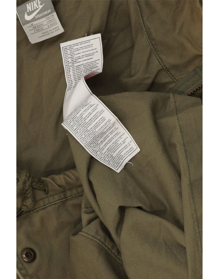 NIKE Herren-Parka mit Kapuze, UK 39/41, mittlere Khaki-Baumwolle