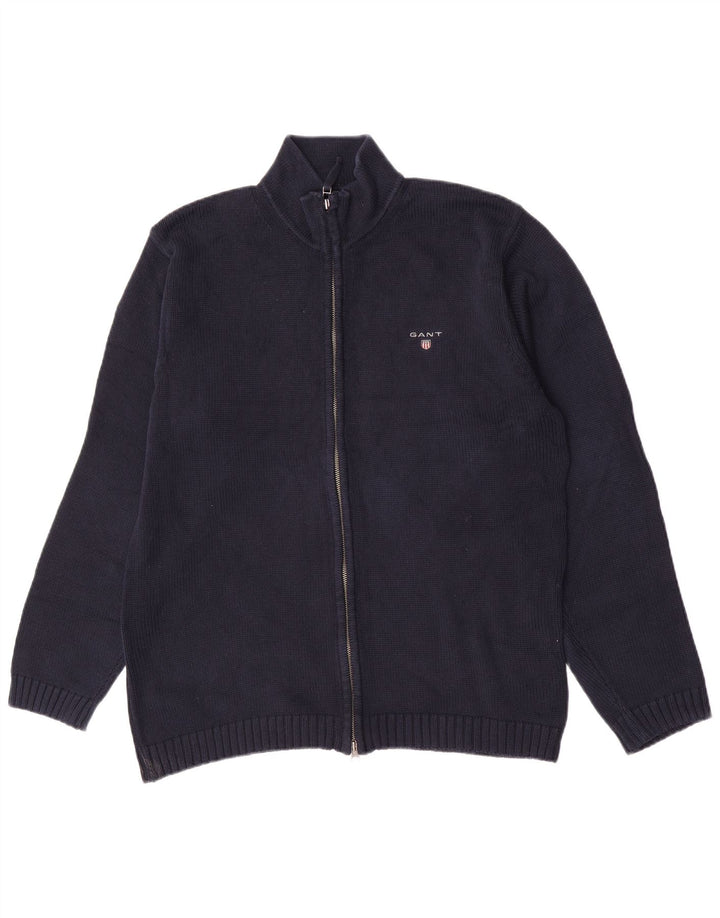 Gant Herren-Strickjacke, groß, marineblau, Baumwolle