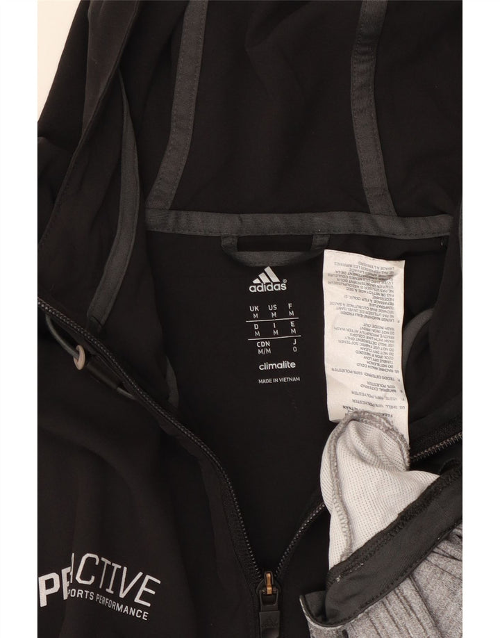 ADIDAS Herren Climalite Graphic Hoodie Pullover Mittelschwarz Farbblock