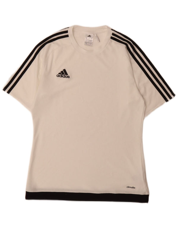 Adidas Herren T-Shirt Top Small Weiß Polyester Sport