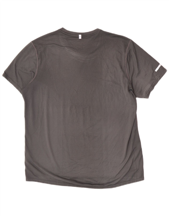Nike Herren-T-Shirt mit Grafik, groß, grau, Polyester, Sport