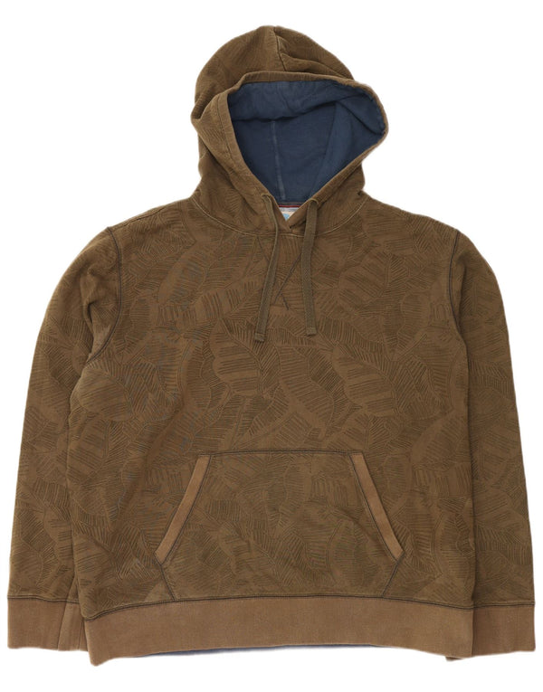 Fat Face Herren-Kapuzenpullover mit abstraktem Muster, 2XL, Khaki, Baumwolle