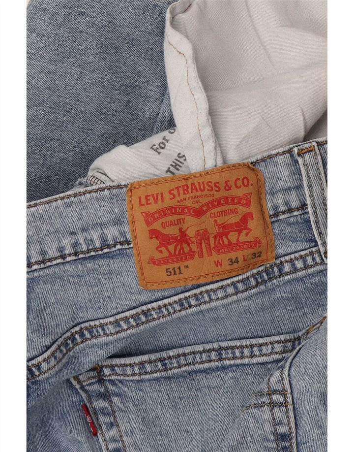 Levi's Herren 511 Slim Jeans W34 L32 Blau