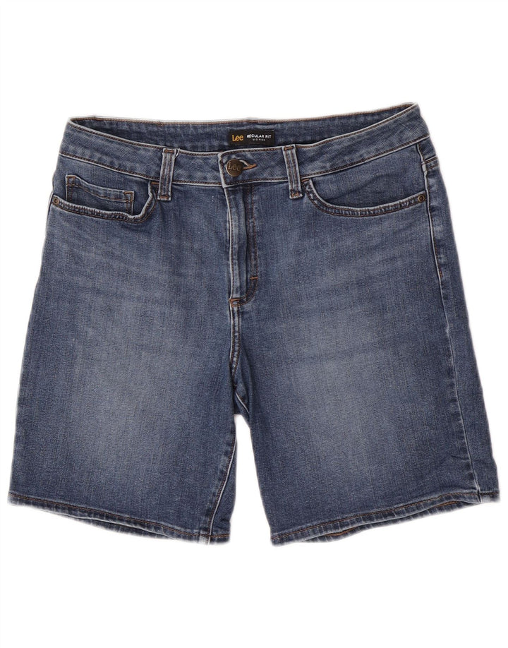 Lee Damen-Jeansshorts mit mittlerer Leibhöhe und normaler Passform, US 8, Mittel W30, blaue Baumwolle
