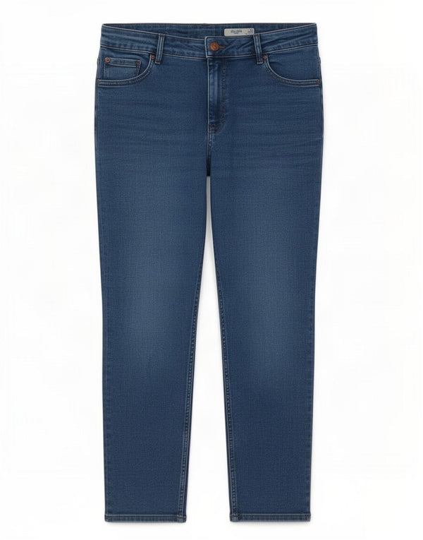 Marks & Spencer Damen The Lily Cropped Jeans UK 16 Large W34 L24 Blau