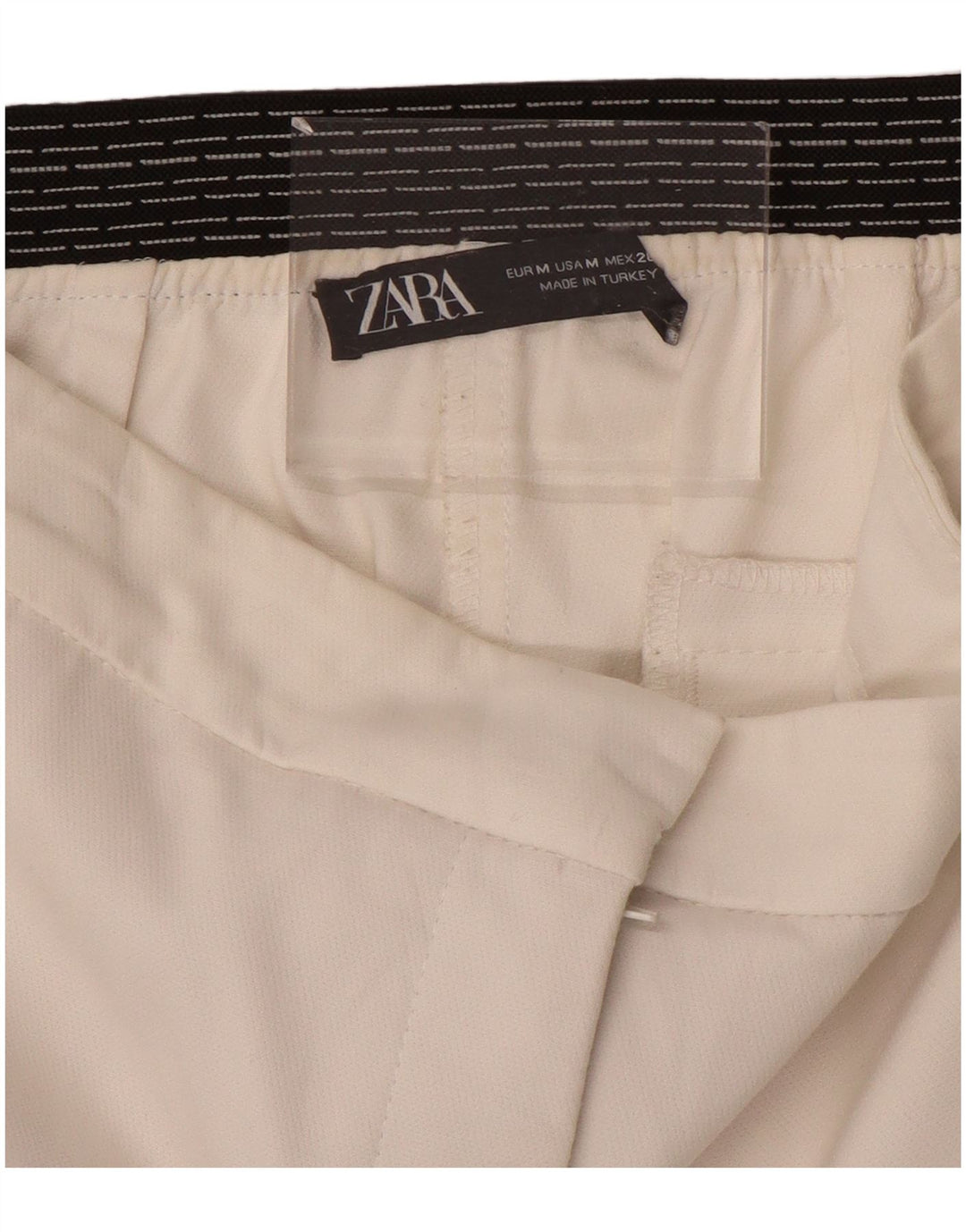 Gerade Chino-Hose von ZARA für Damen, Größe M, W28, L27, Weiß