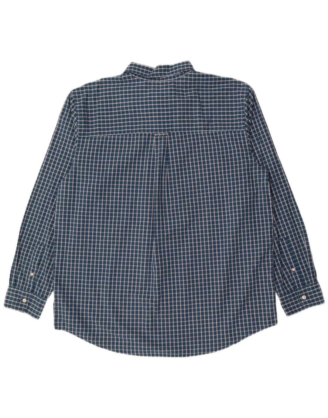 Chaps Herrenhemd XL grün kariert Baumwolle