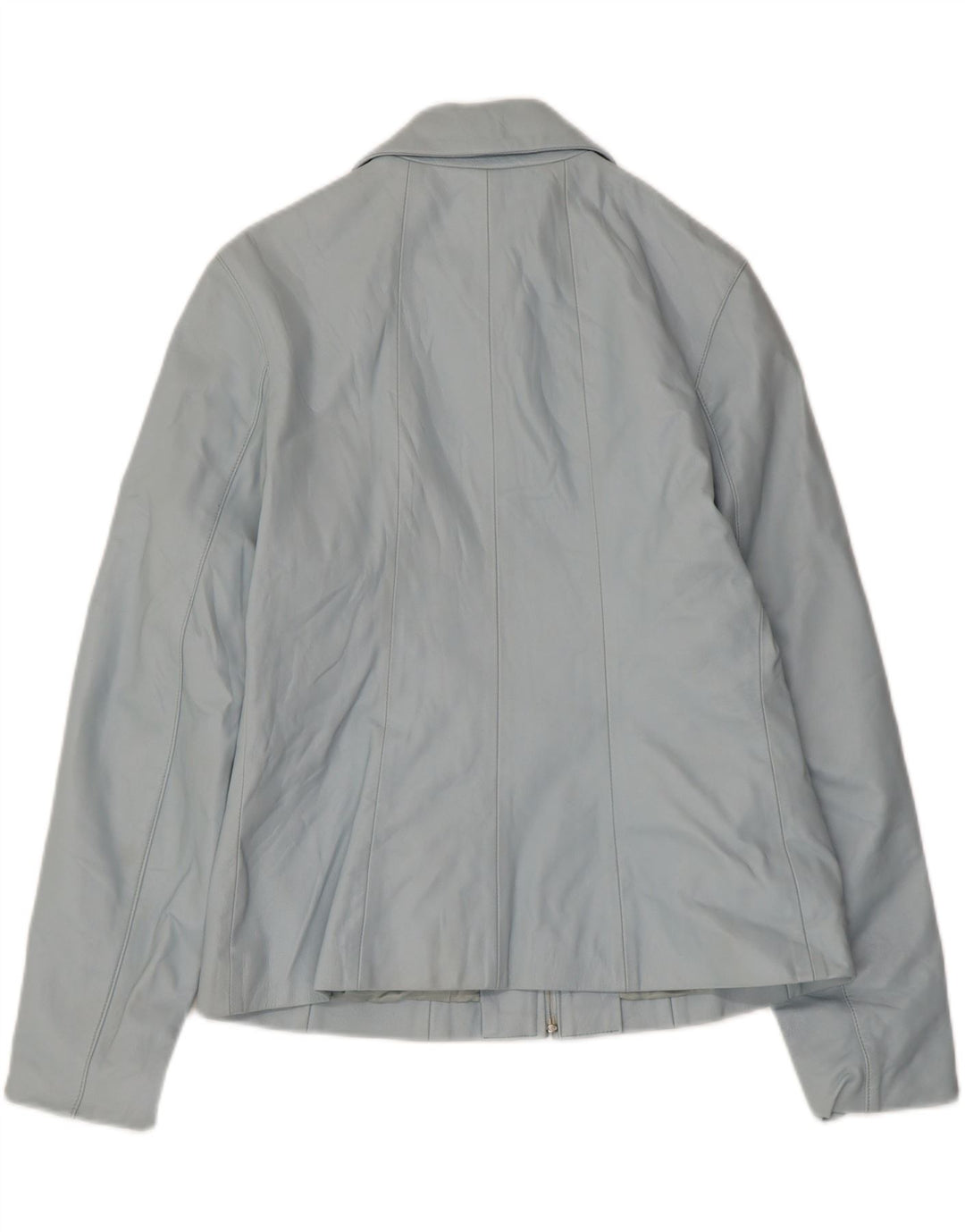VINTAGE Damen Lederjacke IT 46 Großes blaues Leder