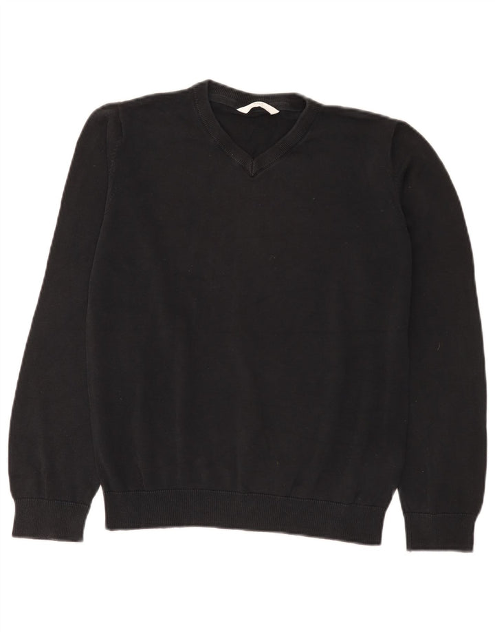 Marks & Spencer Jungen-Sweatshirt, Pullover, 12–13 Jahre, schwarze Baumwolle