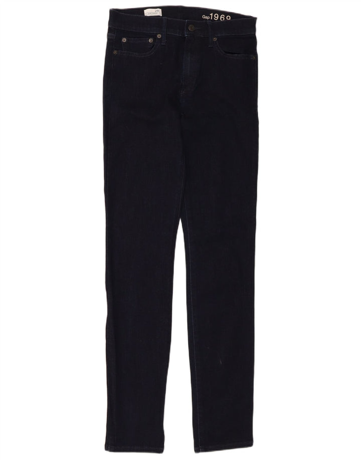 Gap Damen Slim Straight Jeans W28 L32 Marineblau Baumwolle