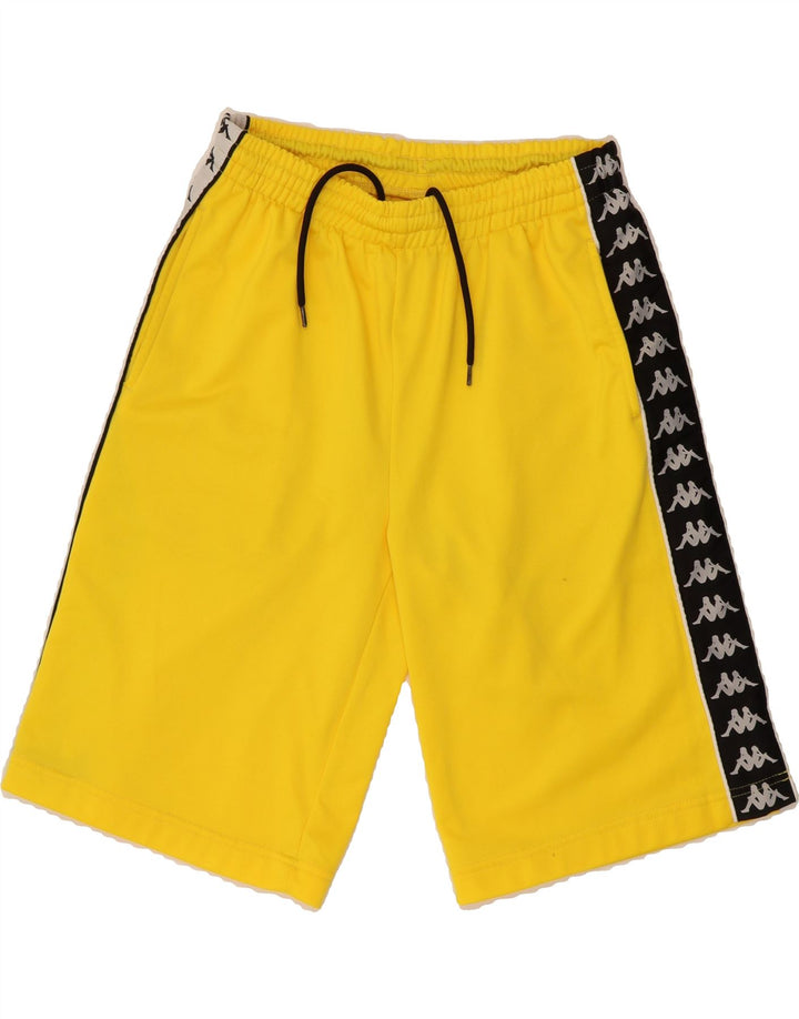KAPPA Mens Graphic Sport Shorts Small  Yellow Colourblock Vintage Kappa and Second-Hand Kappa from Messina Hembry 