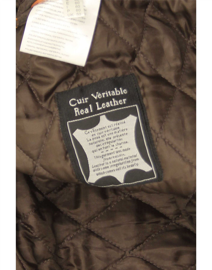 Peter Cofox Herren Lederjacke UK 50 4XL Braunes Leder