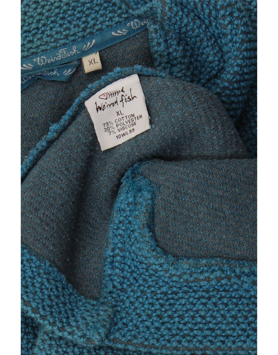 Weird Fish Damen-Trainingsanzug-Top-Jacke, UK 18, XL, blaue Baumwolle
