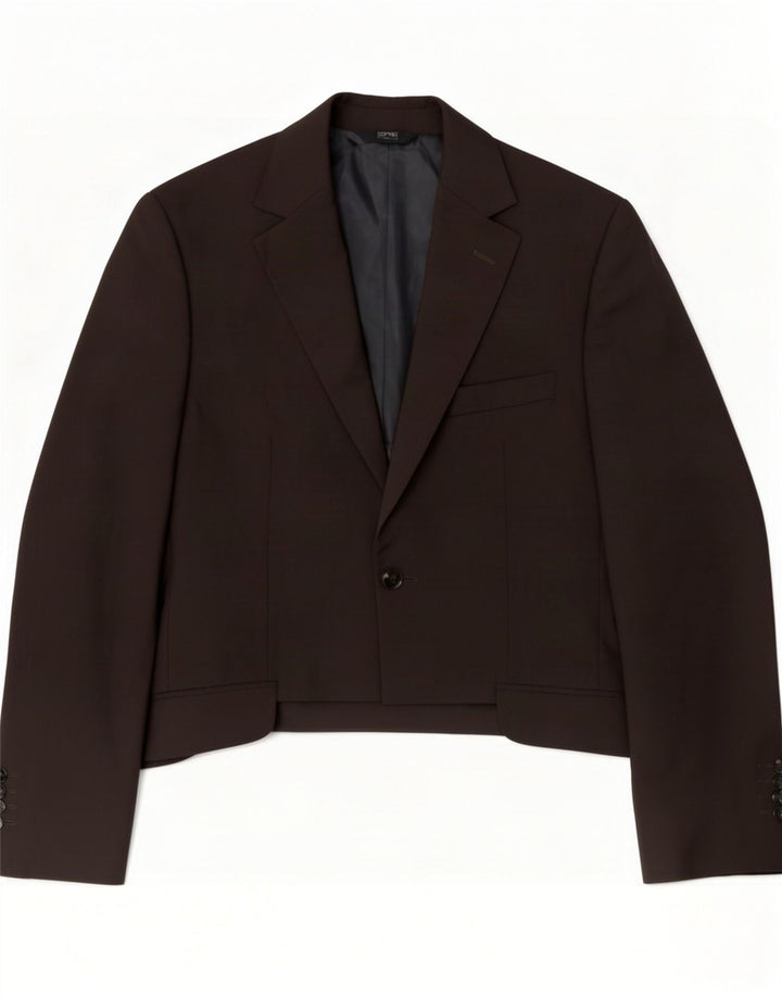Esprit Herren-Blazer mit 1 Knopf, UK 34, XS, braune Wolle
