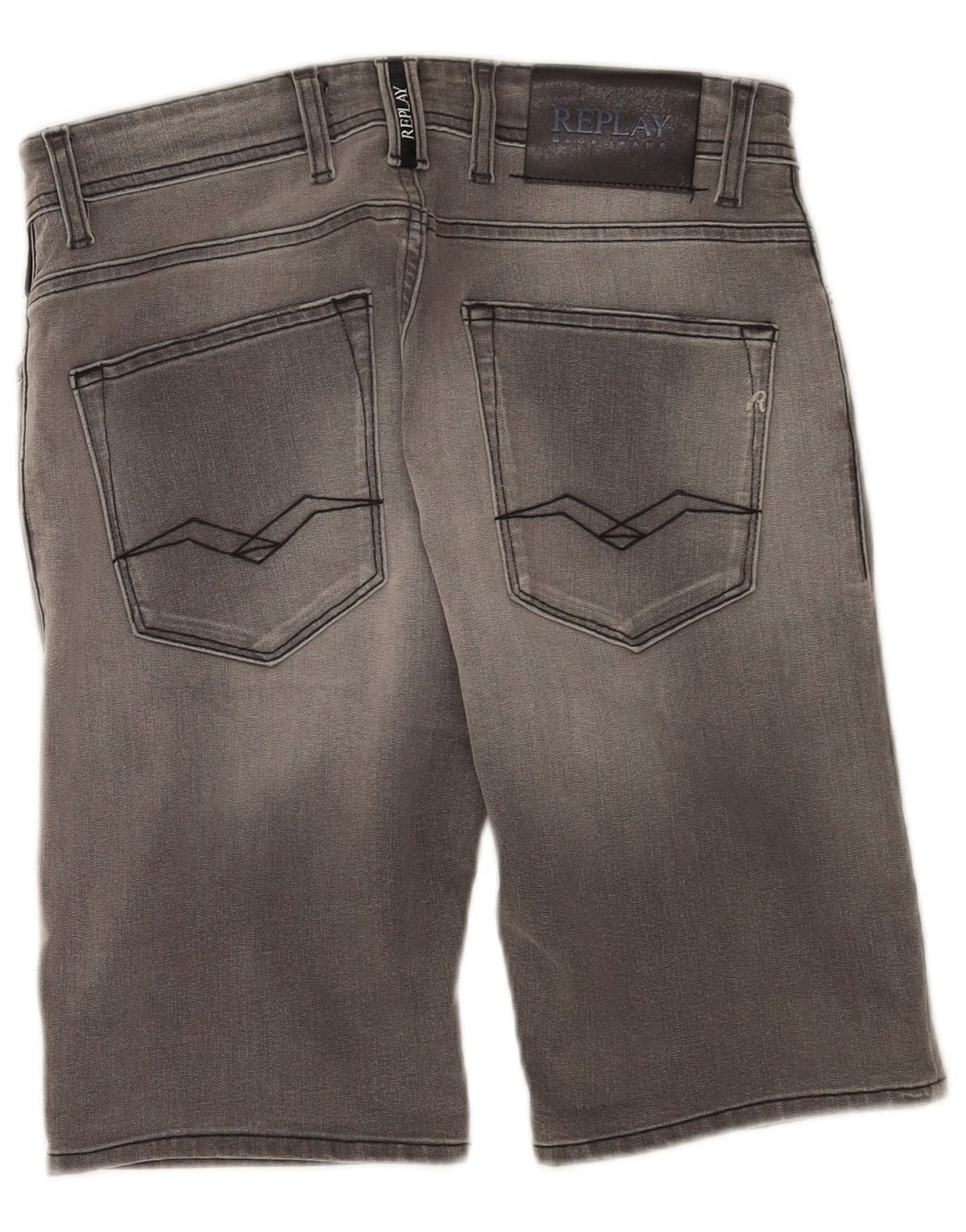 Replay Herren Larston Denim Shorts W30 mittelgraue Baumwolle