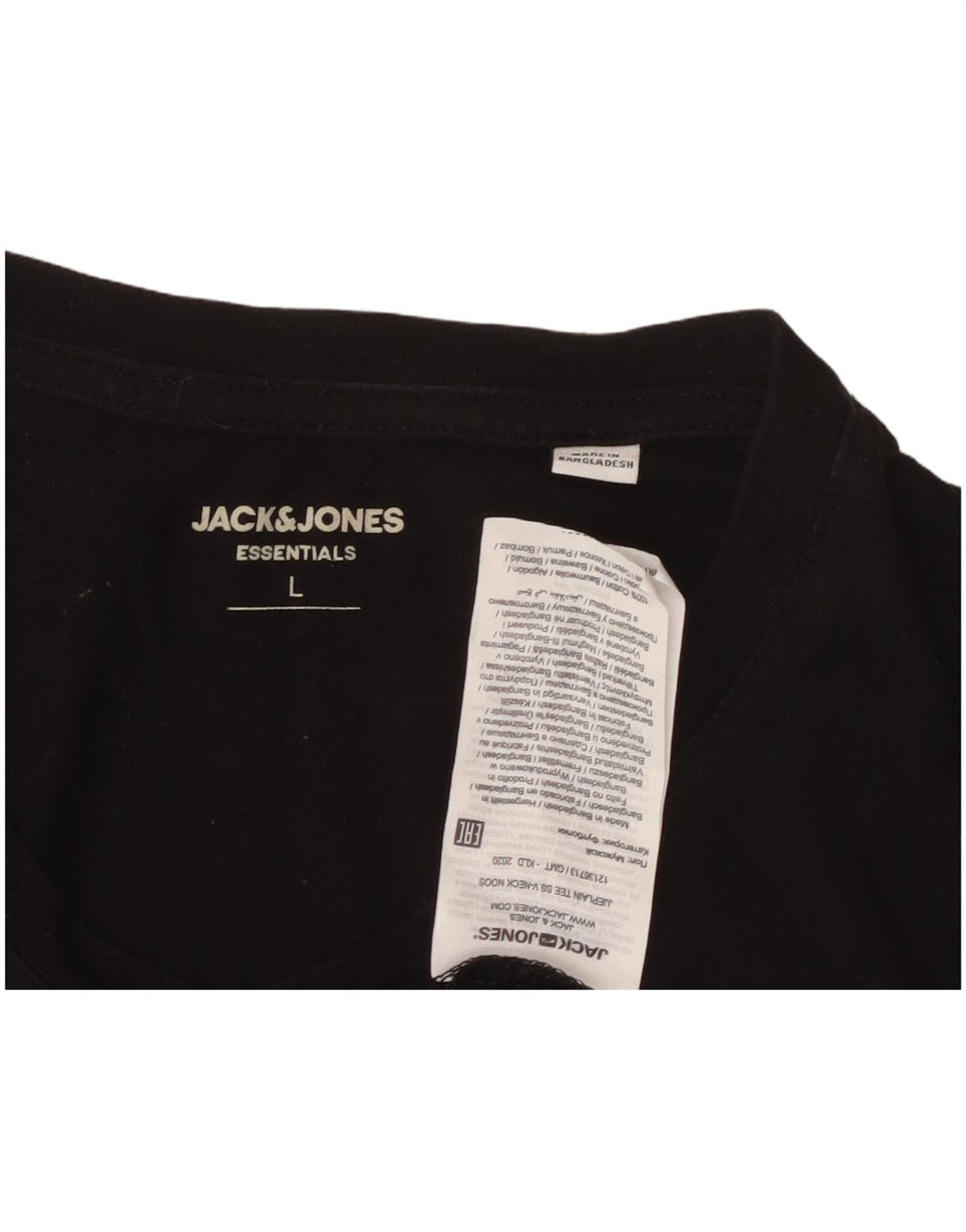 JACK & JONES Herren T-Shirt Top Large Schwarz Baumwolle