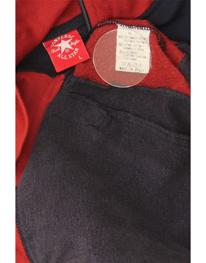 Converse Damen-Trainingsanzug-Top-Jacke, UK 16, Größe L, Marineblau, Farbblock