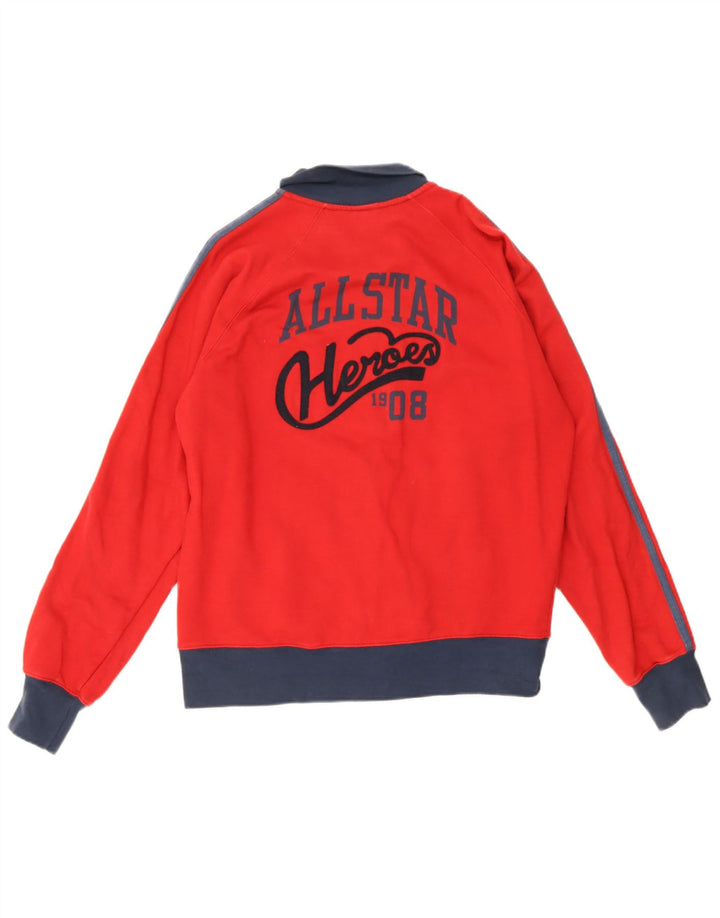 Converse Herren All Star Graphic Trainingsanzug-Oberteiljacke Mittelroter Farbblock
