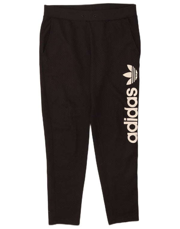 Adidas Damen Graphic Trainingshose UK 12 Medium Schwarz Polyester