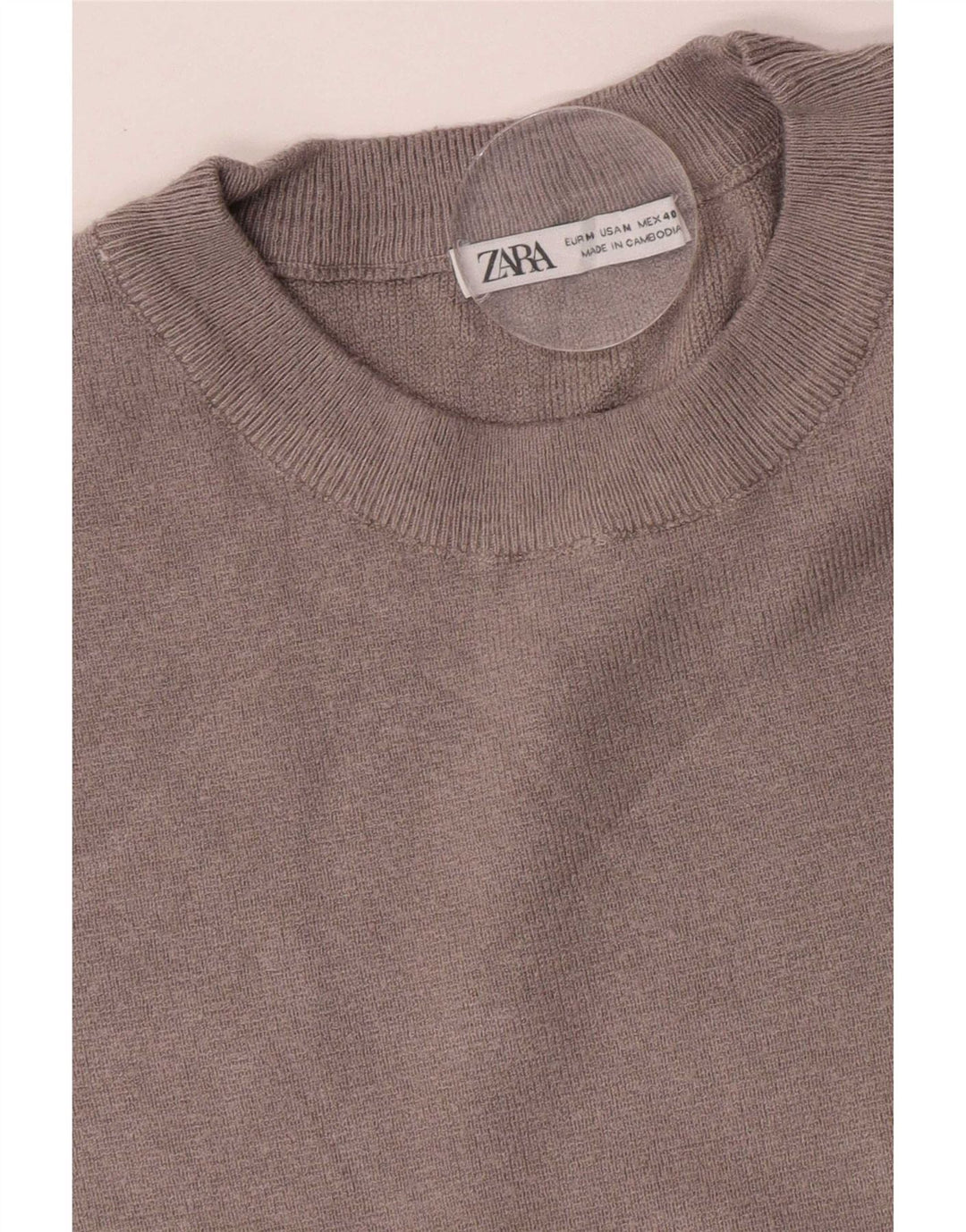 Zara Herren T-Shirt Top Mittelgrau