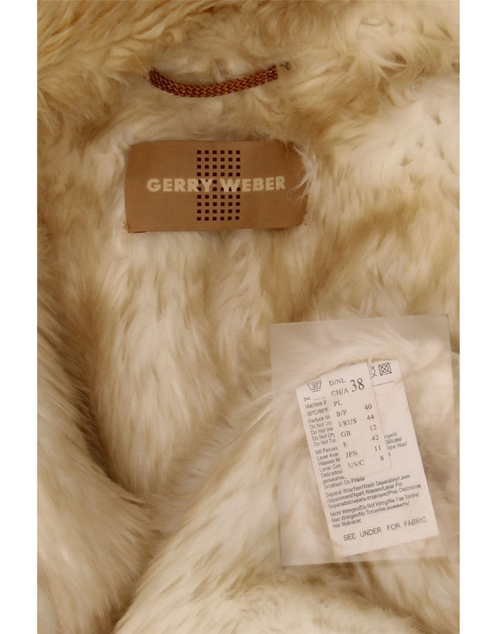 Gerry Weber Damen Übergroßer Sherpa-Mantel UK 12 Medium Beige Polyester