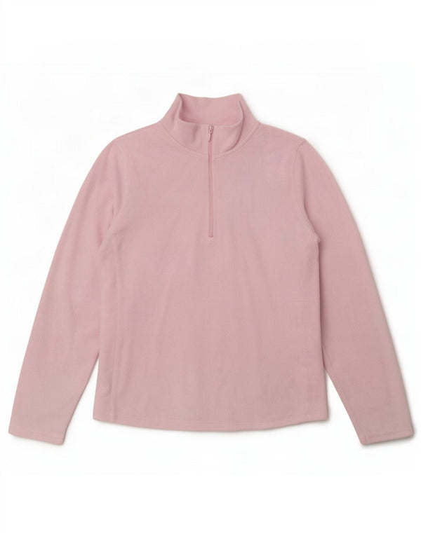 Gap Damen-Fleecepullover mit Reißverschluss, UK 14, Mittelrosa, Polyester