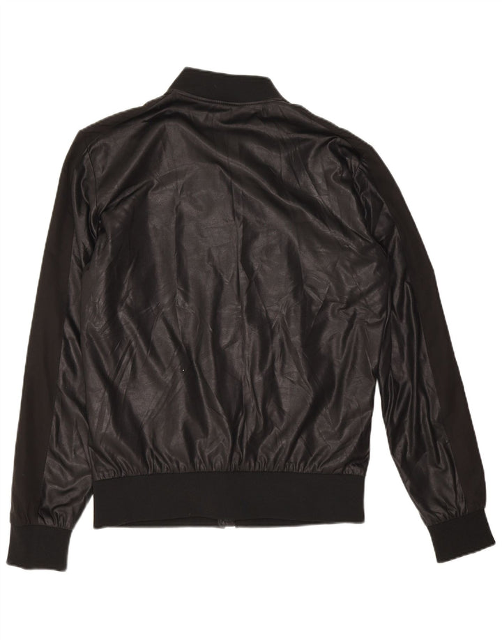 Zara Herren Bomberjacke UK 38 Medium Schwarz Polyester