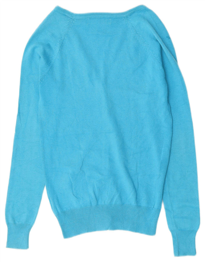 ZARA Damen-Cardigan-Pullover UK 10 Small Blaue Baumwolle