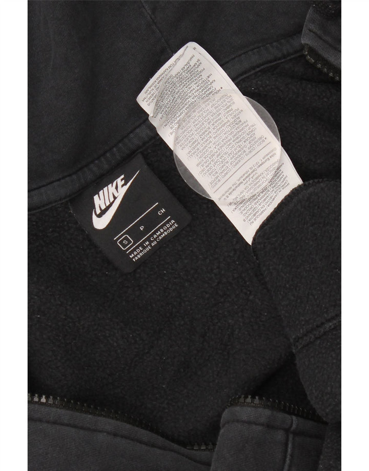Nike Herren-Kapuzenpullover mit Reißverschluss, Größe S, schwarze Baumwolle