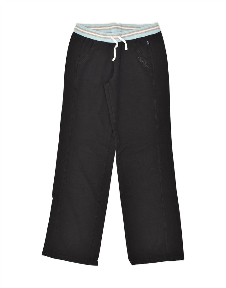 ASICS Womens Tracksuit Trousers UK 16 Large Black Cotton | Vintage Asics | Thrift | Second-Hand Asics | Used Clothing | Messina Hembry 