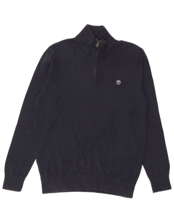 Timberland Herren-Pullover mit Reißverschluss am Hals, mittleres Marineblau