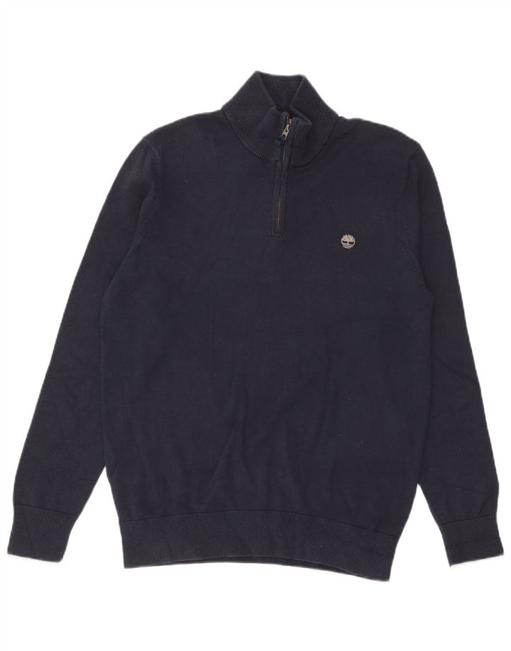 Timberland Herren-Pullover mit Reißverschluss am Hals, mittleres Marineblau