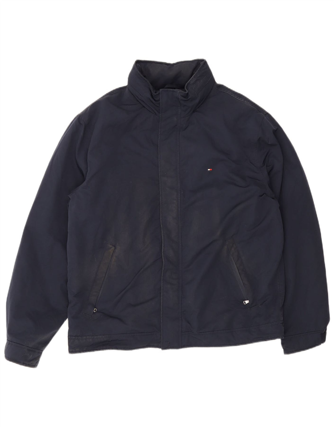 Tommy Hilfiger Herren Bomberjacke UK 42 XL Marineblau Polyester
