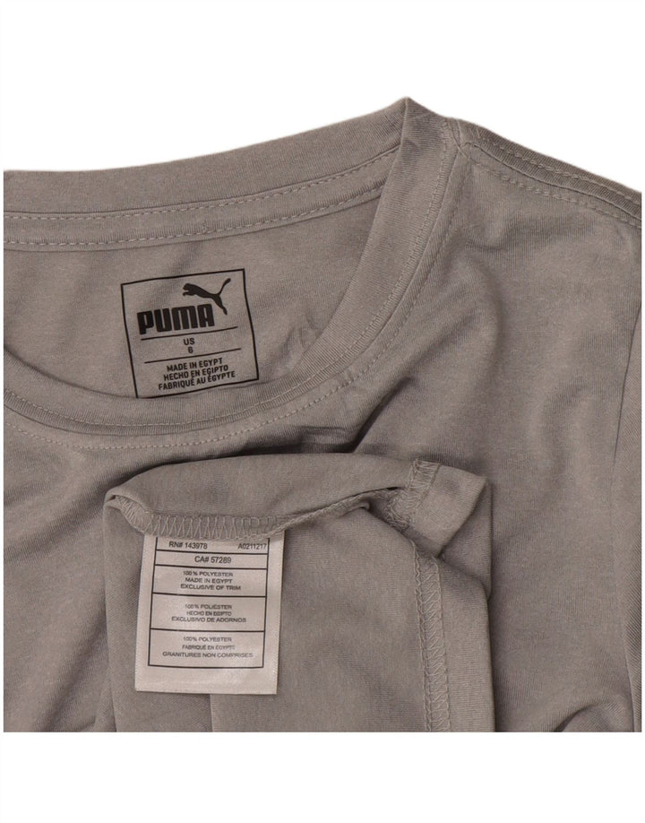 PUMA Jungen T-Shirt Top 5-6 Jahre Graues Polyester