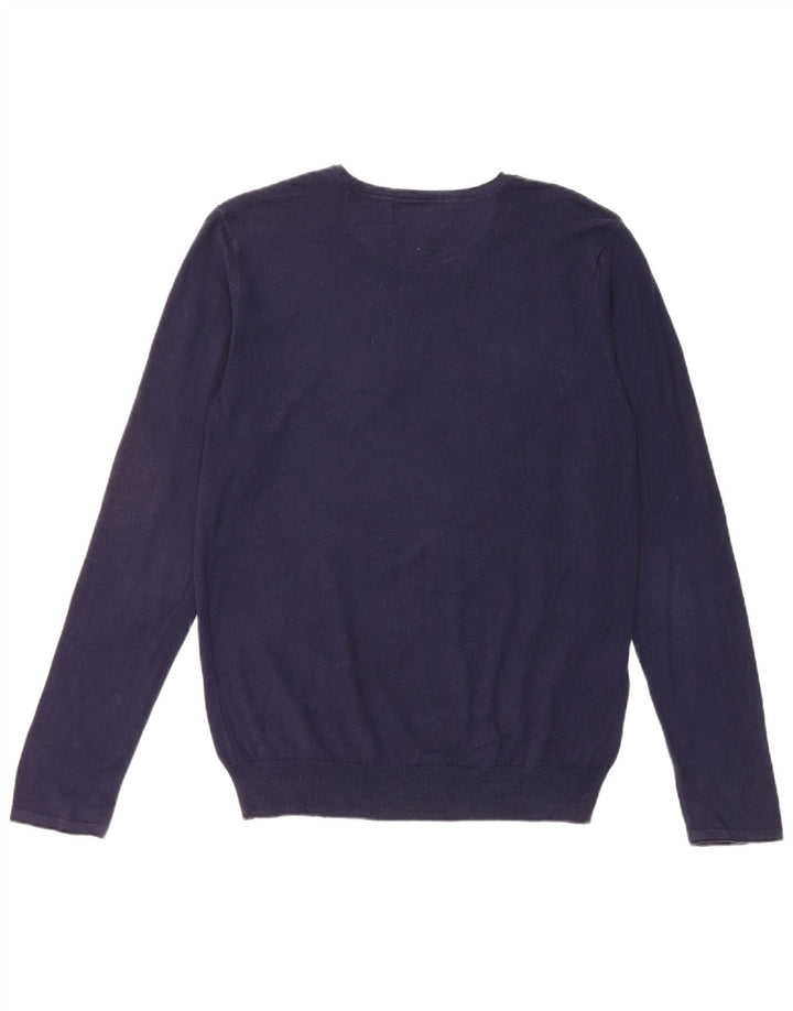 Zara Jungen-Pullover mit V-Ausschnitt, 13–14 Jahre, Marineblau