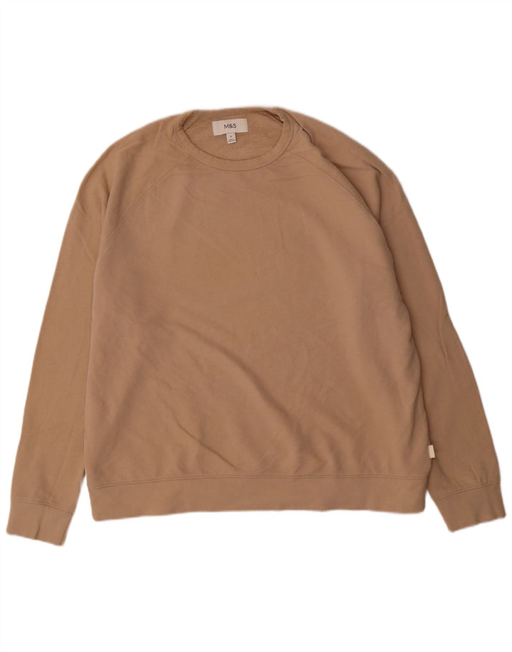 Marks & Spencer Herren Sweatshirt Pullover XL Beige Baumwolle