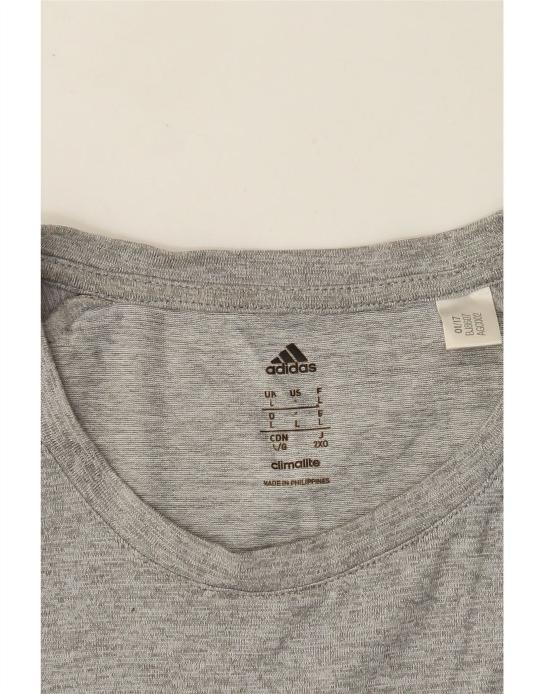ADIDAS Herren Climalite T-Shirt Top Large Grau meliert