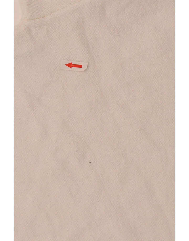 Zara Damen-Pullover, übergroß, Rundhalsausschnitt, Gr. 10, Größe S, weiße Viskose