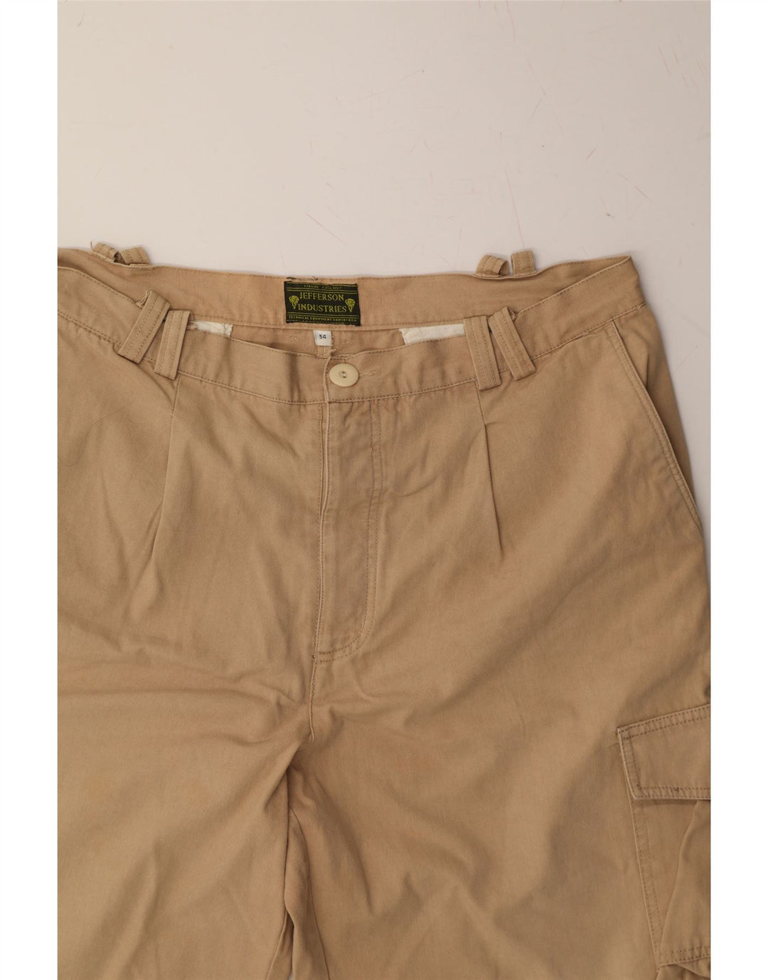 VINTAGE Mens Cargo Shorts IT 54 2XL W38 Beige Cotton Vintage Vintage and Second-Hand Vintage from Messina Hembry 
