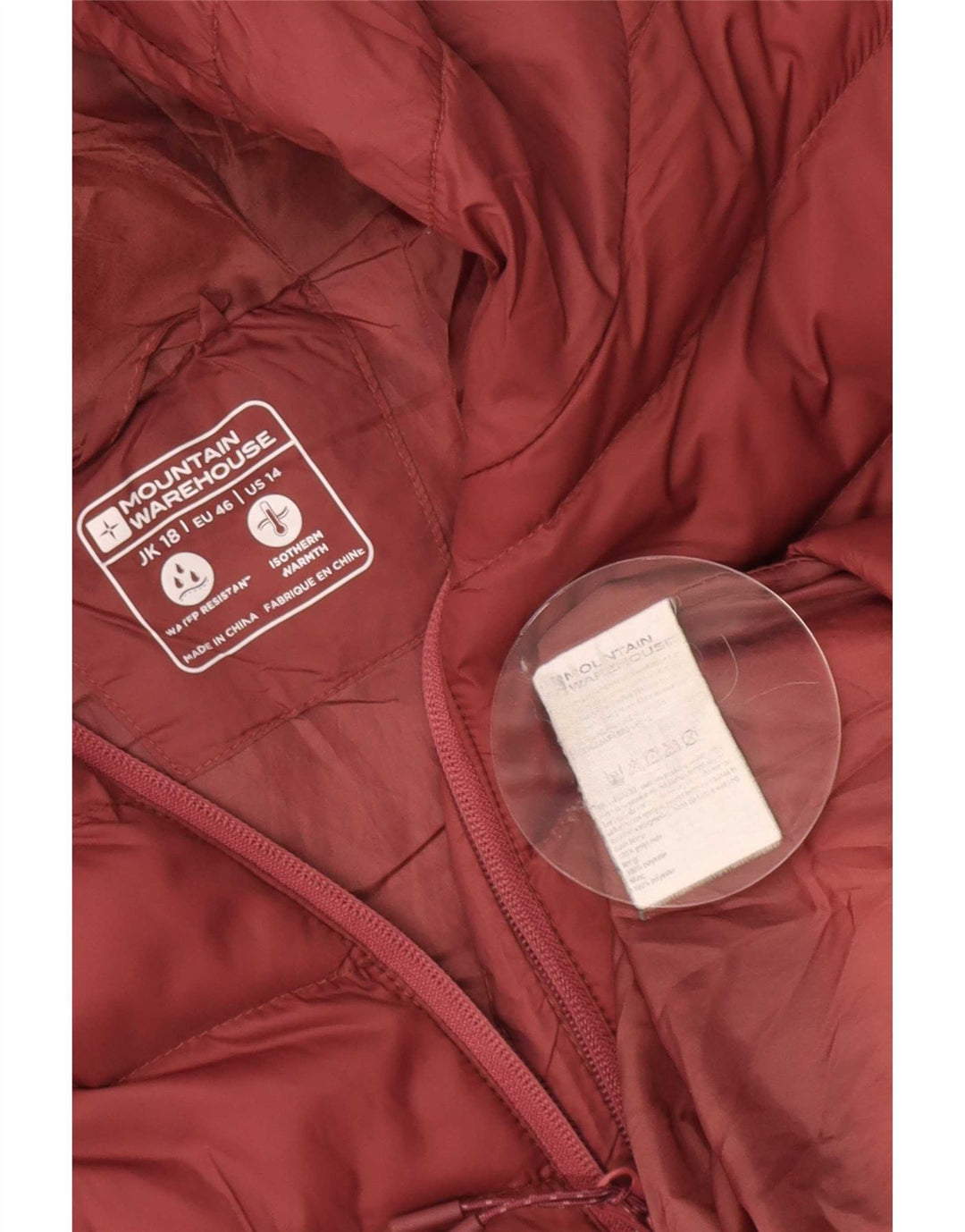 Mountain Warehouse Damen Wattierte Jacke UK 18 XL Rot Polyamid