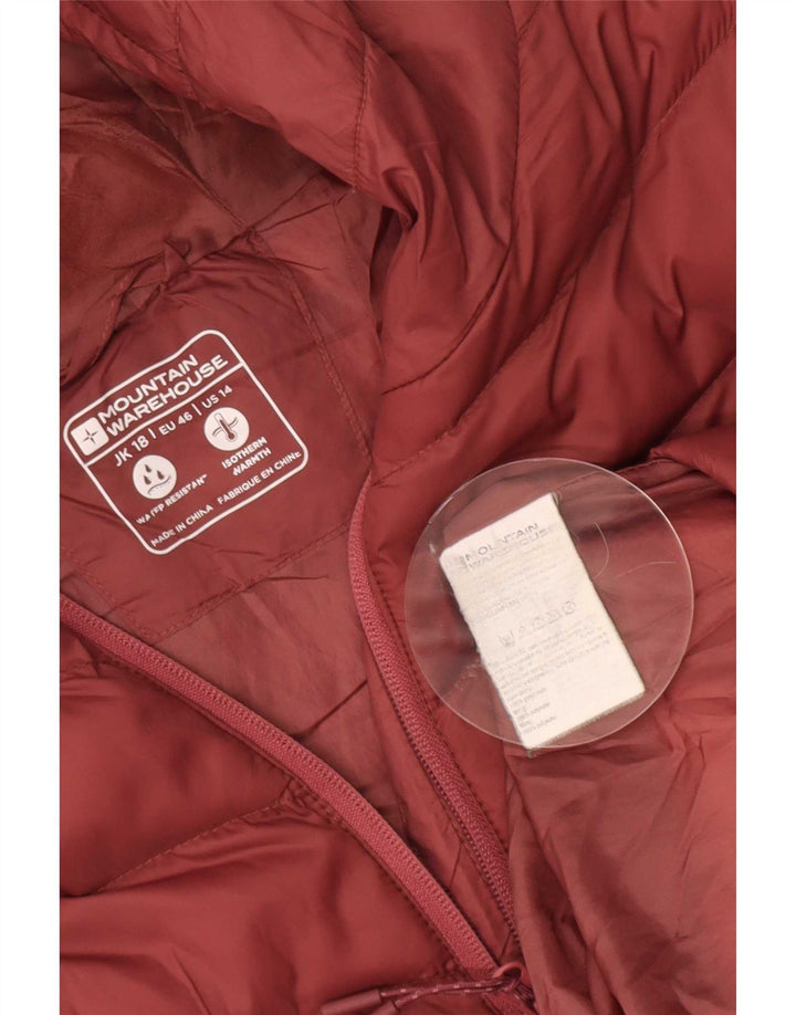 Mountain Warehouse Damen Wattierte Jacke UK 18 XL Rot Polyamid