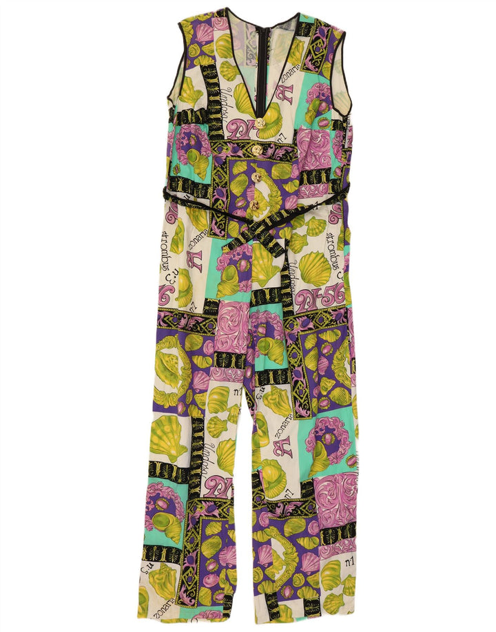 Vintage Damen-Overall mit Grafik, UK 12, Medium, mehrfarbig, Patchwork