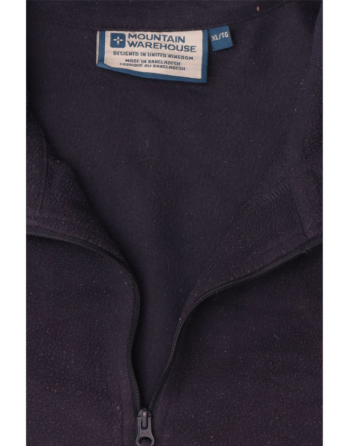Mountain Warehouse Herren-Fleecepullover mit Reißverschluss am Hals, XL, Marineblau, Polyester