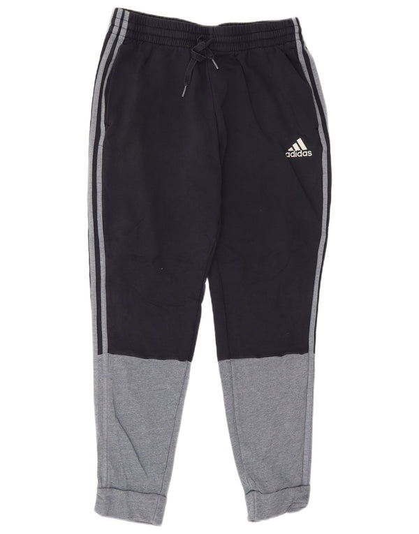 Adidas Herren-Trainingshose, Jogginghose, groß, marineblau, Colourblock-Baumwolle