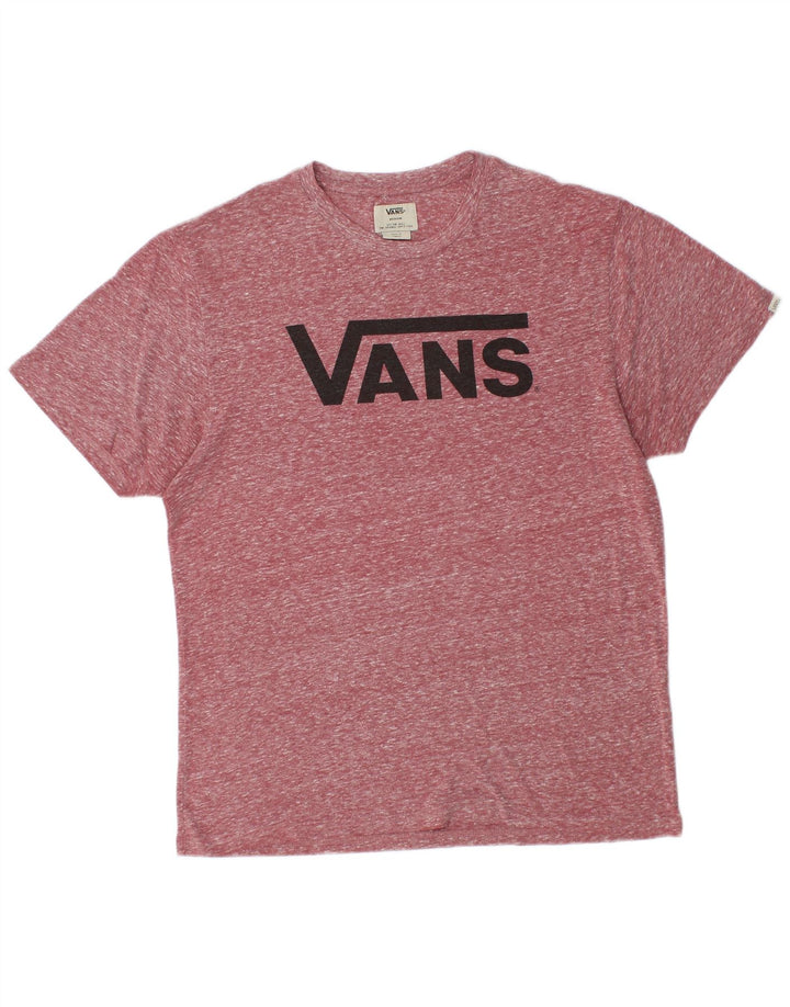 VANS Herren T-Shirt mit Grafik, mittelgroß, Burgunderrot meliert