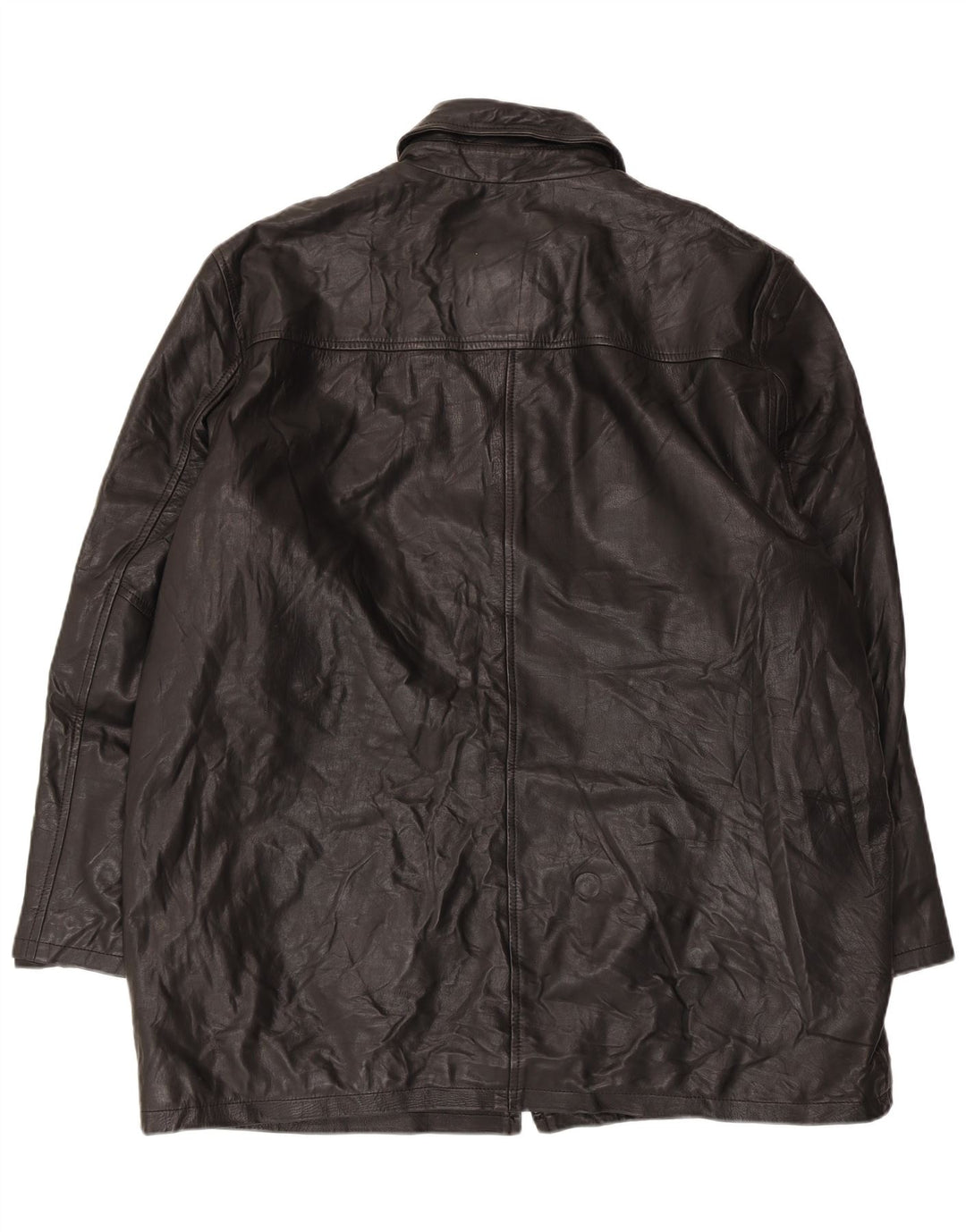 VINTAGE Herren Ledermantel UK 44 2XL Schwarz