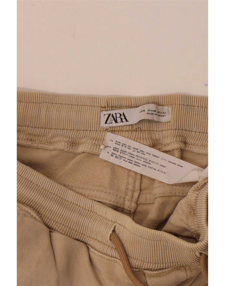 Zara Herren Cargo Sport Shorts Mittelbeige Baumwolle